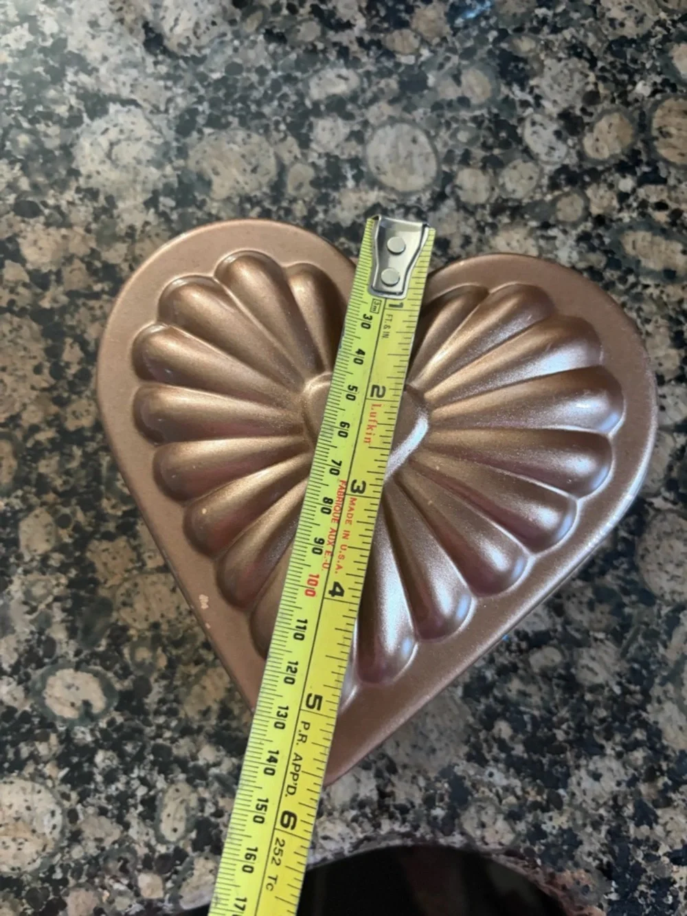 Vintage Heart-Shaped copper  Baking Mold